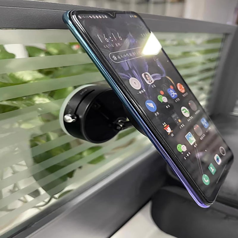 kiimiles Metal Phone Stand for Desk, Universal Phone Holder with 360 Rotating Arm Foldable Retractable Stand Compatible with Magnetic and Android Phones, Office Accessories (A7) - Image 5